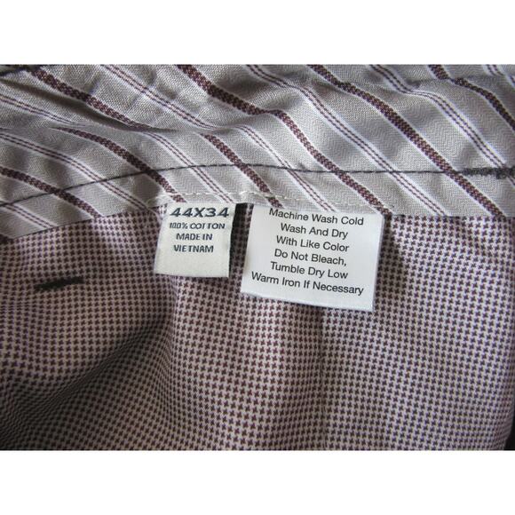 Two Pair Joseph Abboud Gray and Blue Chino 44x34 100% Cotton Pants NWT - Picture 10 of 10